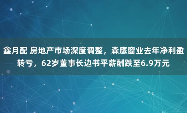 鑫月配 房地产市场深度调整，森鹰窗业去年净利盈转亏，62岁董事长边书平薪酬跌至6.9万元