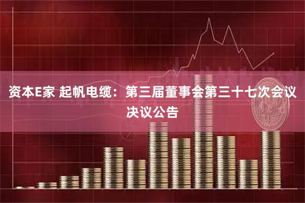 资本E家 起帆电缆：第三届董事会第三十七次会议决议公告