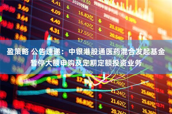 盈策略 公告速递：中银港股通医药混合发起基金暂停大额申购及定期定额投资业务