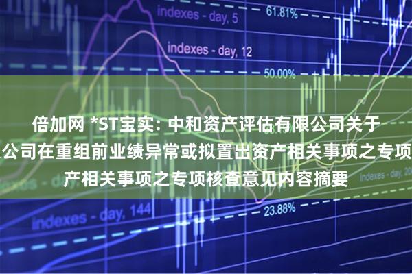 倍加网 *ST宝实: 中和资产评估有限公司关于宝塔实业股份有限公司在重组前业绩异常或拟置出资产相关事项之专项核查意见内容摘要