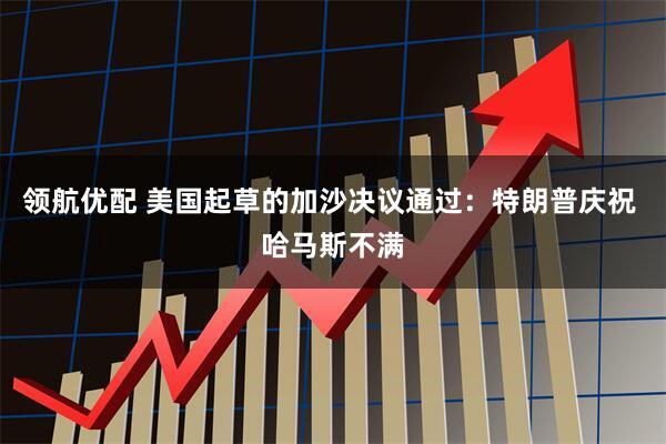 领航优配 美国起草的加沙决议通过：特朗普庆祝 哈马斯不满