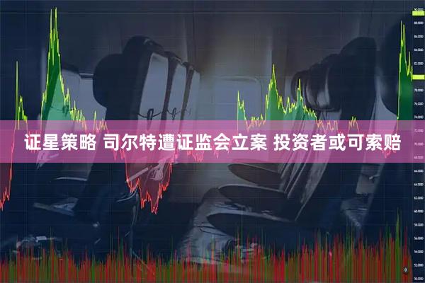 证星策略 司尔特遭证监会立案 投资者或可索赔